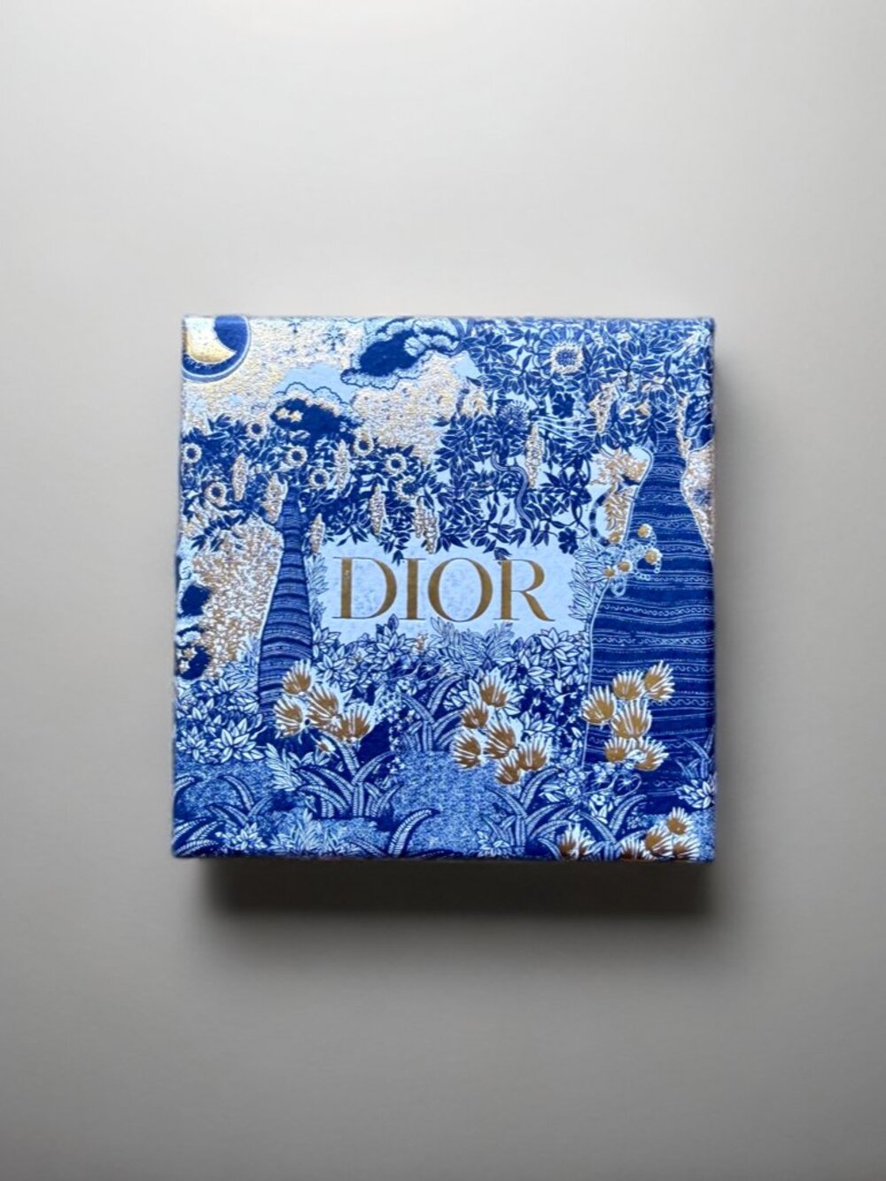Christian Dior Blue Toile de Jouy Empty Jewelry Accessory Gift Bo